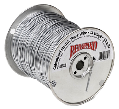 Electric Smooth Fence Wire, .25-Mile, 17-Ga.