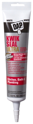 Kwik Seal Ultra Kitchen & Bath Sealant, White, 5.5-oz.