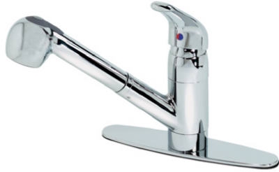 Kitchen Faucet, Pull-Out Sprayer, Chrome Finish