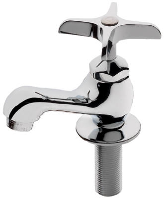 Basin Faucet, Heavy-Duty, Brass With Chrome Finish