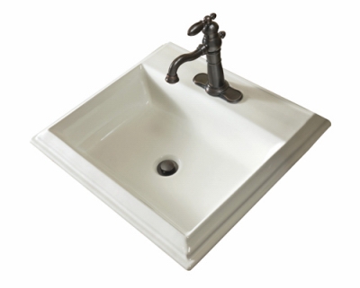 Rectangle Drop-in Lavatory, White, 22-7/16 x 18-15/16-In.