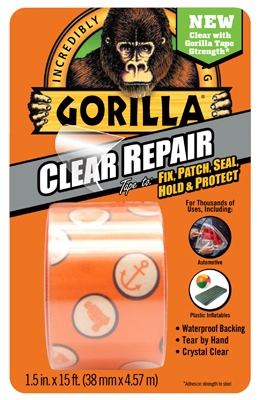 Repair Tape, Clear, 1.5-In. x 5-Yds.