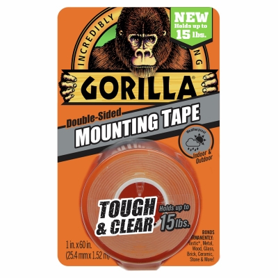 Mounting Tape, Clear, 1 x 60-In.