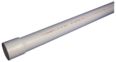 PVC Pipe, Schedule 40, Bell End, Foam Core, 4-In. x 20-Ft.