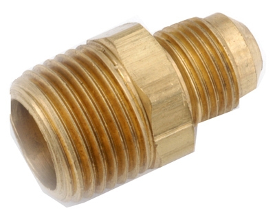 Pipe Fittings, Flare Connector, Lead Free Brass, 1/2 x 3/4-In. MPT