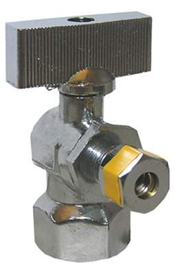 Angle Valve, Chrome, Quarter Turn, 1/2 x 1/4-In.