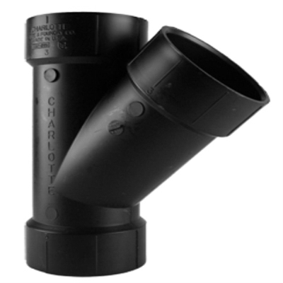 Wye, ABS/DWV, 3-In.