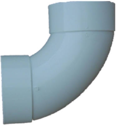 PVC Sewer & Drain Sanitary Elbow, 90-Degree, 6-In.