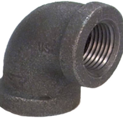 Black Pipe Fittings, 90-Degree Elbow, 1-1/4-In.