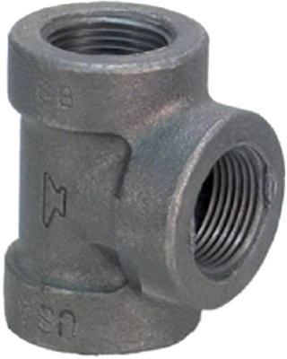 Black Pipe Fittings, Tee, 1-In.