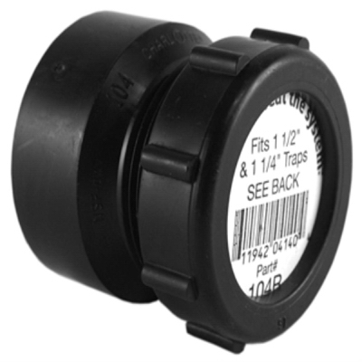 Trap Adapter, ABS/DWV, 1.5-In.
