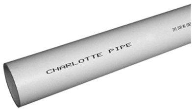 PVC Pipe, Schedule 40, Plain End, Foam Core, 4-In. x 20-Ft.