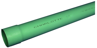 PVC Sewer & Drain Pipe, Solid Wall, 6-In. x 10-Ft.