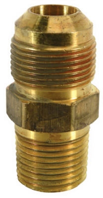 Adapter, Brass, Male, 5/8 x 15/16-16 x 1/2-In.