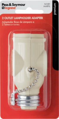 Pull Chain Current Tap, Ivory, 15-Amp, 125-Volt, 250-Watt