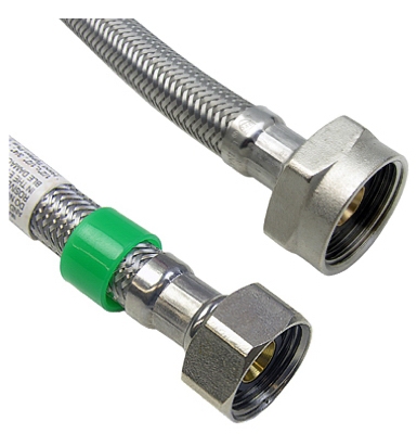Toilet Connector, Stainless Steel, 1/2 x 7/8 x 12-In.