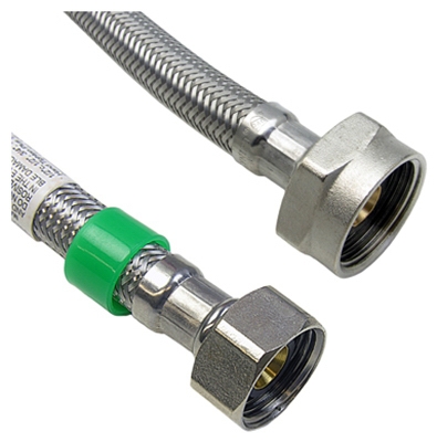 Toilet Connector, Stainless Steel, 1/2 x 7/8 x 20-In.