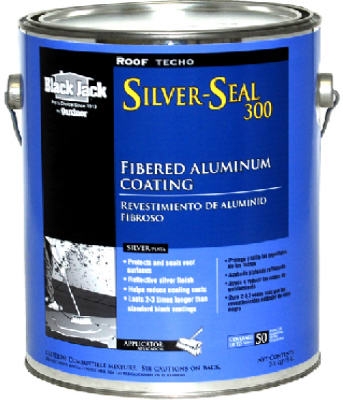 Silver Seal 300 Aluminum Roof Coating, Fibered, 3.6-Qts.