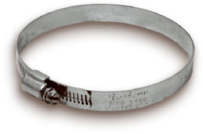 Worm Gear Clamp, Galvanized, 4-In.