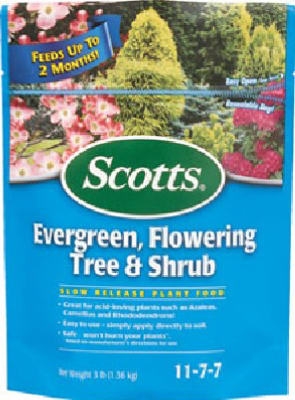 Continuous Release Evergreen Flowering Tree & Shrub  11-7-7 Formula, 3-Lb.