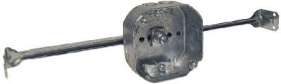 4 x 1-1/2-Inch Adjustable Bar Hanger Octagon Set-Up Box