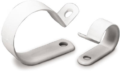 Cable Clamps, White Plastic, 3/8-In. I.D., 15-Pk.
