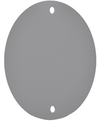 Gray Weatherproof Round Blank Cover