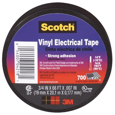 Electrical Tape, Medium-Grade, .75-Inch x 66-Ft.
