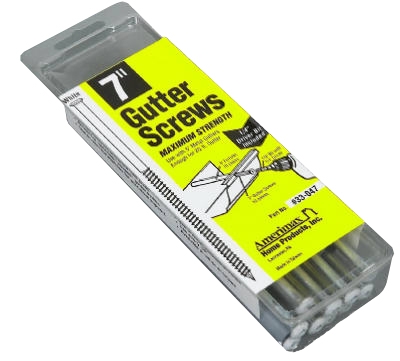 Gutter Screws, With 5-In. Ferrule With Bit, White, 7-In., 10-Pk.