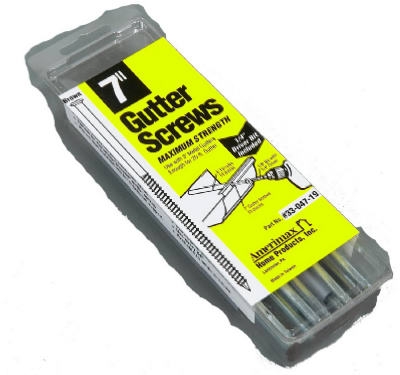 Gutter Screws, With 5-In. Ferrule With Bit, Brown, 7-In., 10-Pk.