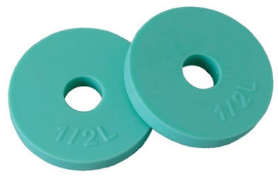 2-Pack 25/32-Inch O.D. Light Green 1/2-Inch Flat Faucet Washer