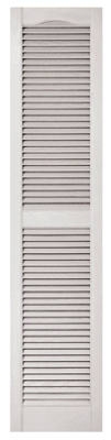 Pair Of 15 x 67-Inch White Louvered Shutters