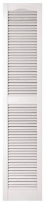 Pair Of 15 x 72-Inch White Louvered Shutters
