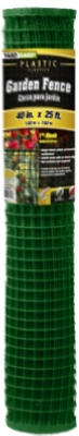40-In. x 25-Ft. Mesh Green PVC Garden Fence