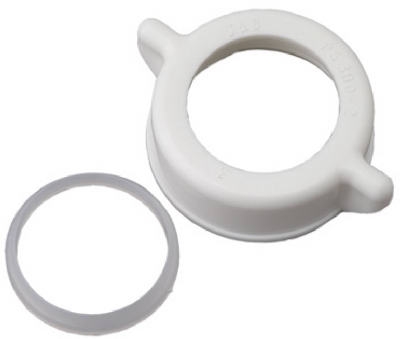 1-1/4-Inch O.D. White Plastic Slip Joint Nut & Washer