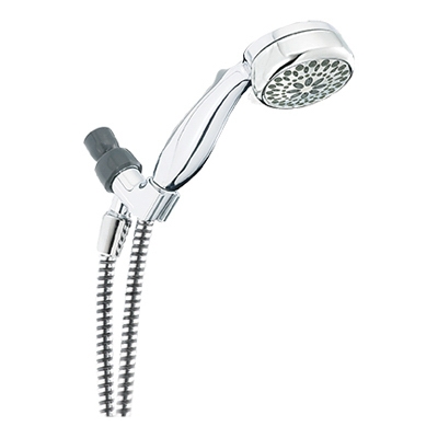 Maximum Flow 7-Spray/Massage Rub Clean Showerhead, Handheld, Chrome, 2.0-GPM