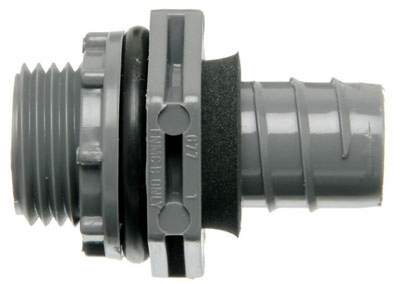 Straight Non-Metallic Liquid Tight Connector, 1-Pc., 0.5-In.