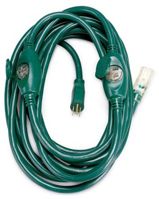 25-Ft. 14/3 SJTW Green Outdoor Extension Cord