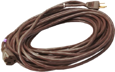 Extension Cord, 16/3 SJTW Round Vinyl Brown Outdoor,  40-Ft.