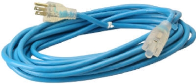 Extension Cord, 16/3 SJTW Blue,  25-Ft.