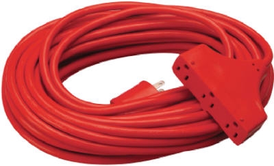 Extension Cord, 14/3 SJTW  Red Outdoor,  50-Ft.