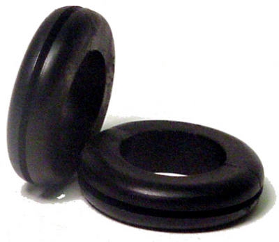 5-Pk. 3/8-In. I.D. Flexible Black Vinyl Hole Grommet