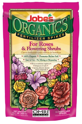 Organic Rose and Flowering Shrub Fertilizer Spikes, 3-5-3, 10-Pk.