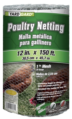 12-In. x 150-Ft. Galvanized Poultry Netting