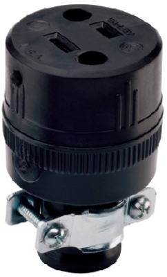 Black Residential Connector 15A