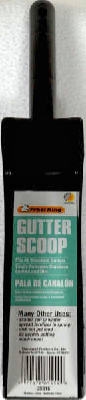 Gutter Scoop, Black, Plastic, 2-1/2-In.