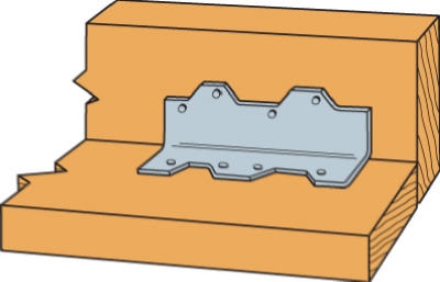 L-Angle Connector, 16-Ga. Steel, 7-In.