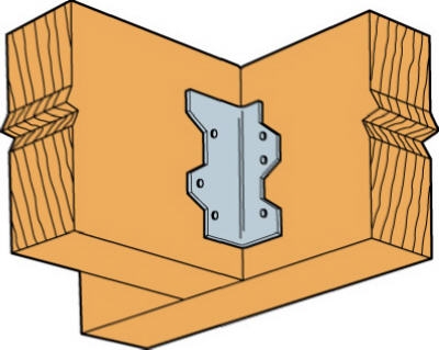 L-Angle Connector, 16-Ga. Steel, 5-In.