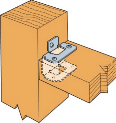 Rigid Tie Connector, 20-Ga. Steel, 2x