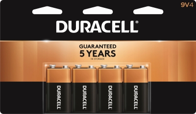 Alkaline Batteries, 9-Volt, 4-Pk.